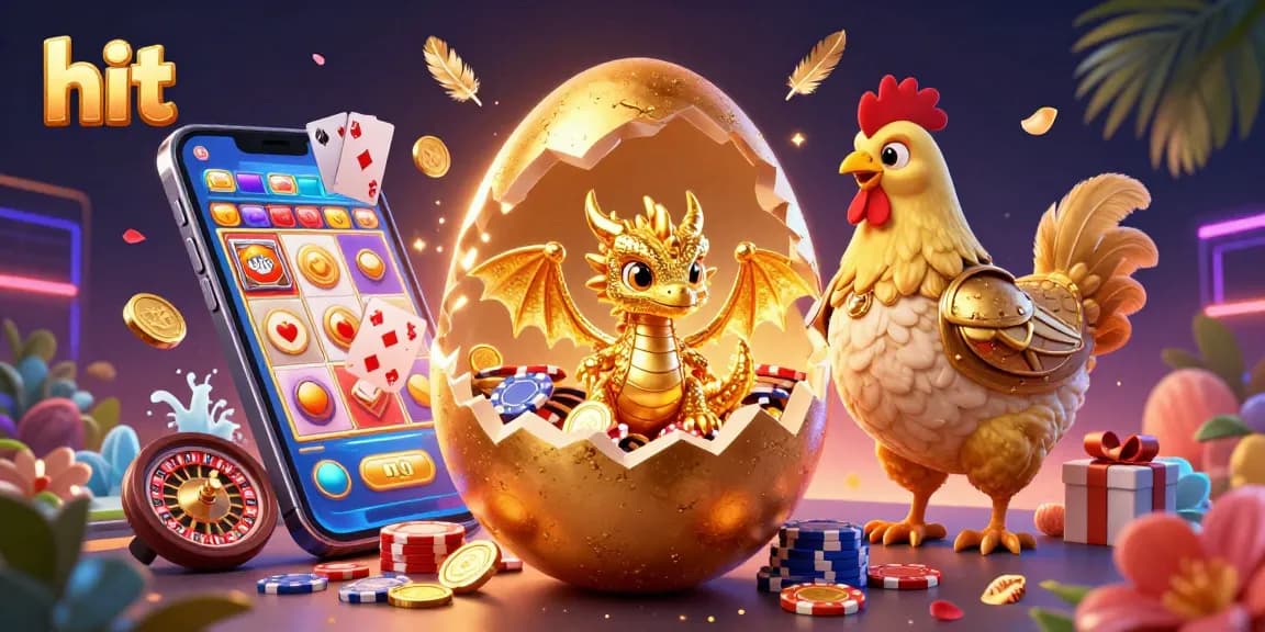 Experience the thrill of winning with hit gaming elements in a vibrant 3D casino scene.