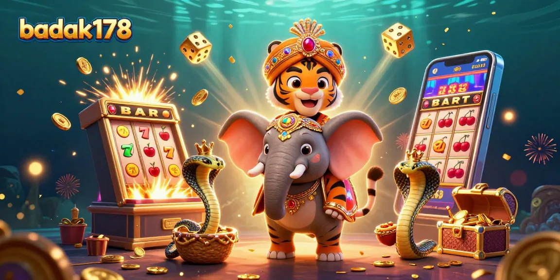 Experience thrilling wins with badak178 in this vibrant casino adventure scene!