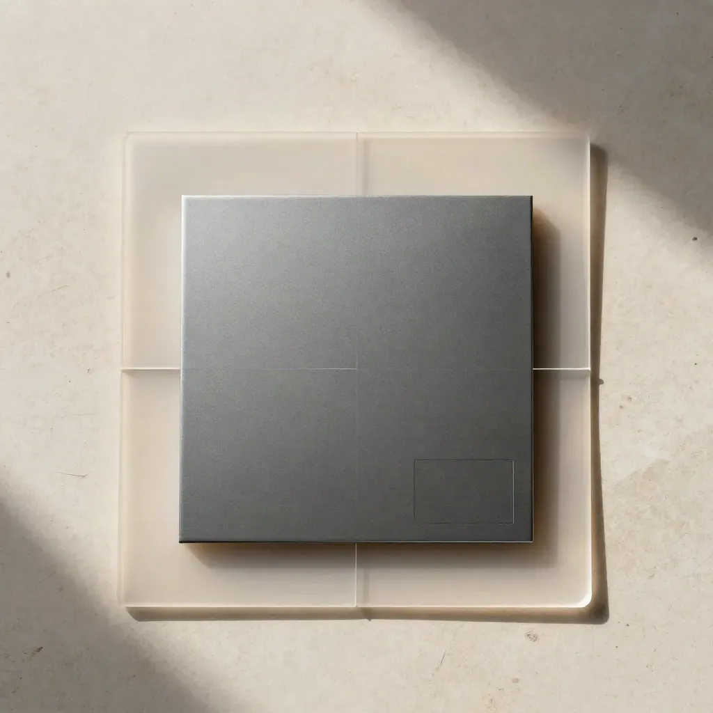 Overhead flatlay of a waitlist signup kit on cream stone with soft parallel shadows.