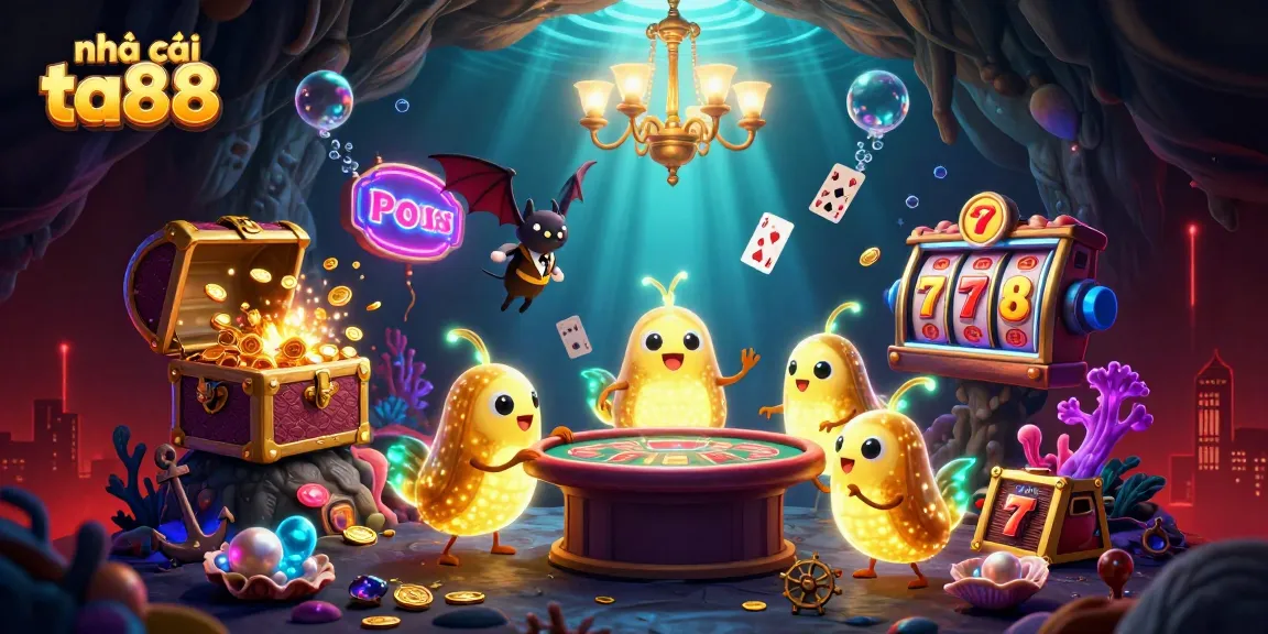 Engage with nhà cái ta88 as glowworms illuminate a vibrant cave casino thriving with winning treasures.