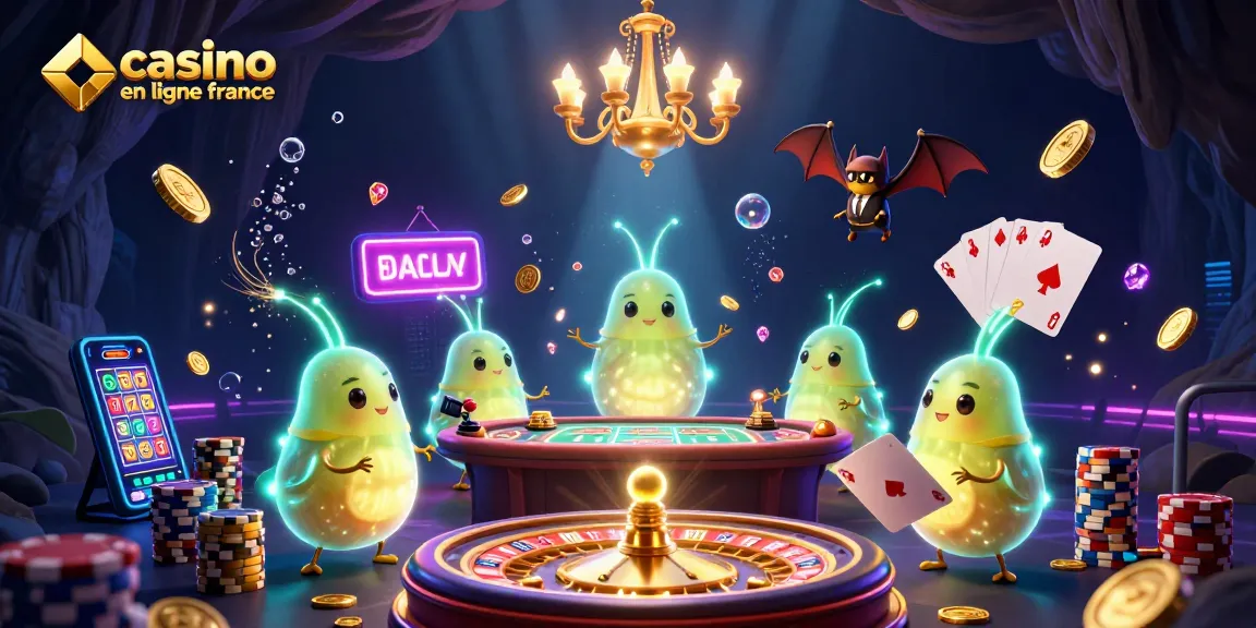 Jouer dans un casino en ligne en France avec des lueurs fascinantes et des éléments de jeu animés.